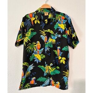 Rockin Apparel Resort Wear Button Down Vintage Hawaiian Shirt Men, Med